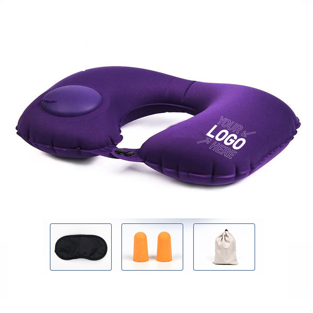 Inflatable Neck Travel Pillow Rest Air Cushion Lightweight 2