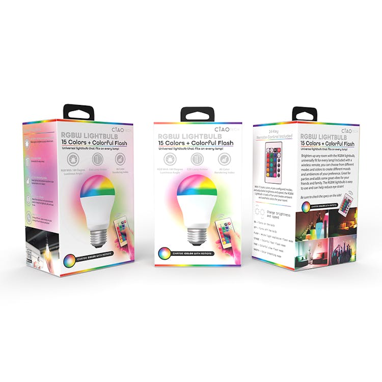 RGBW LED Lightbulb - Remote Color Effects 2