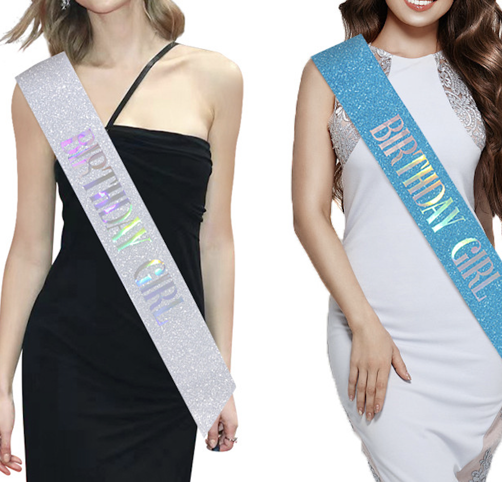 Custom Glitter Party Sash 6