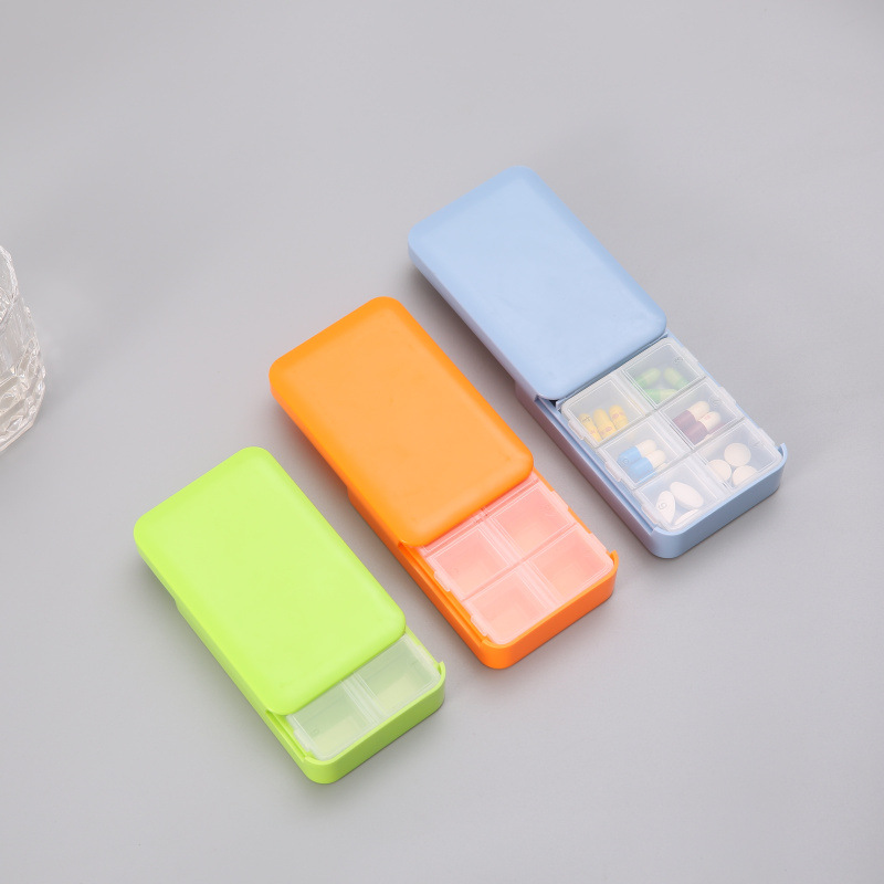 6 Compartments Push Pull Pill Box 5