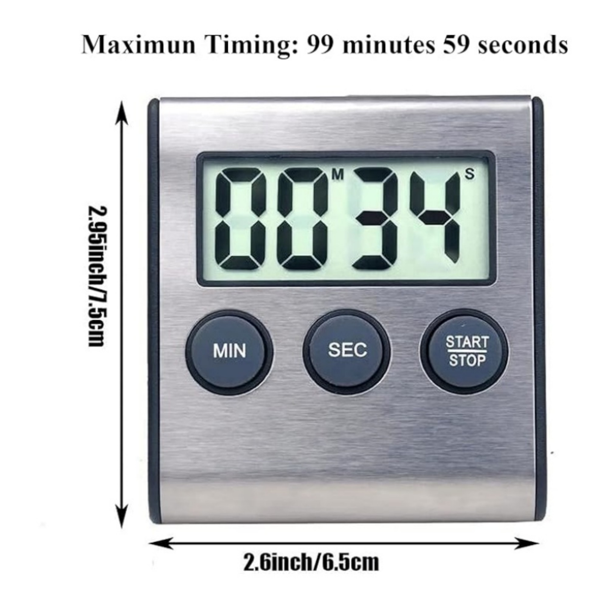 Stainless Steel Timer With Loud Alarm 2