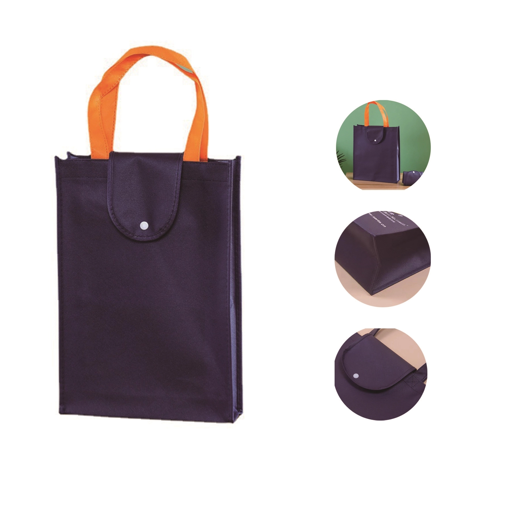 Two-Tone Non Woven Snap Bag 2