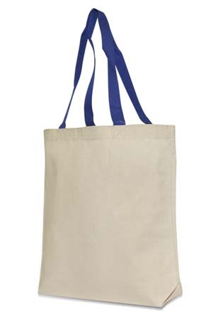 Colored Handles 10 oz. Cotton Canvas Tote - Eco Friendly, custom tote bag with logo imprint 5