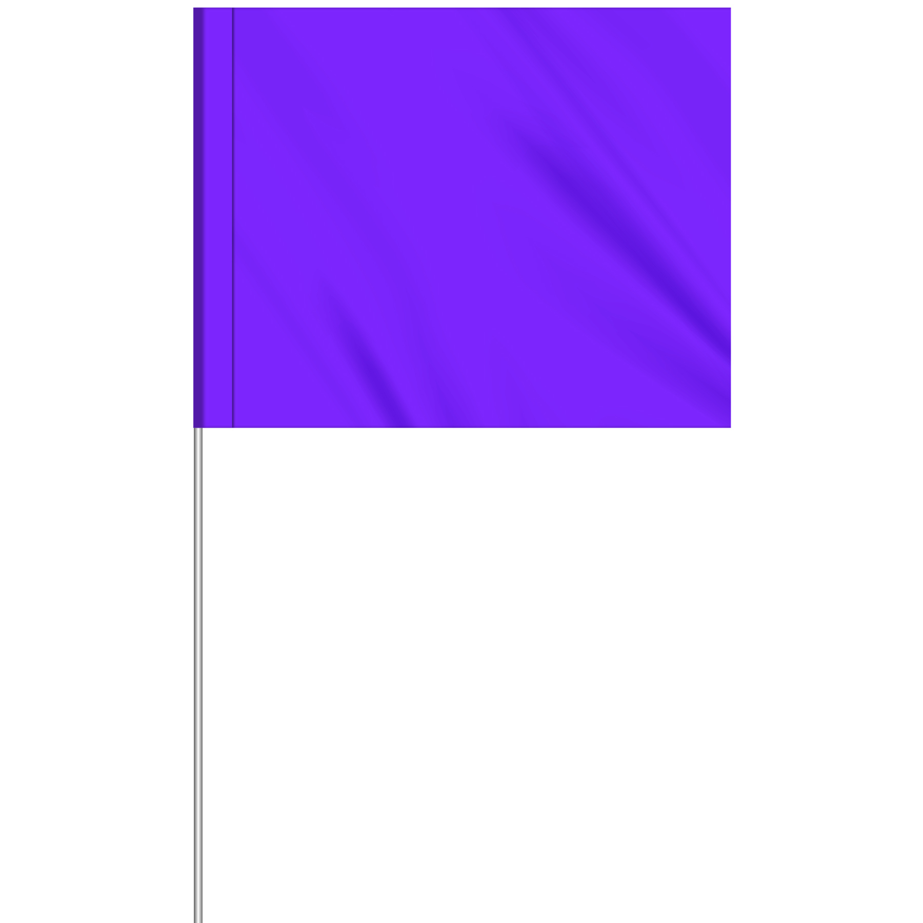 1-Color 4" x 5" Custom Vinyl Marking Flag w/ 18" Fiberglass Staff 27