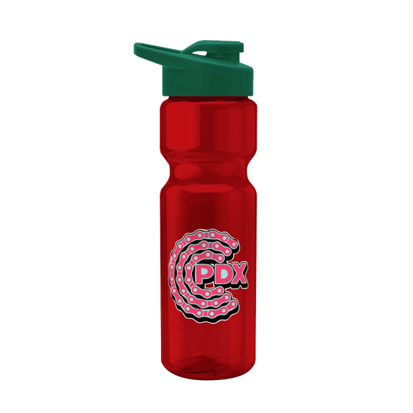 Blazer 28oz Transparent Bike Bottle w/Drink-thru Lid 447