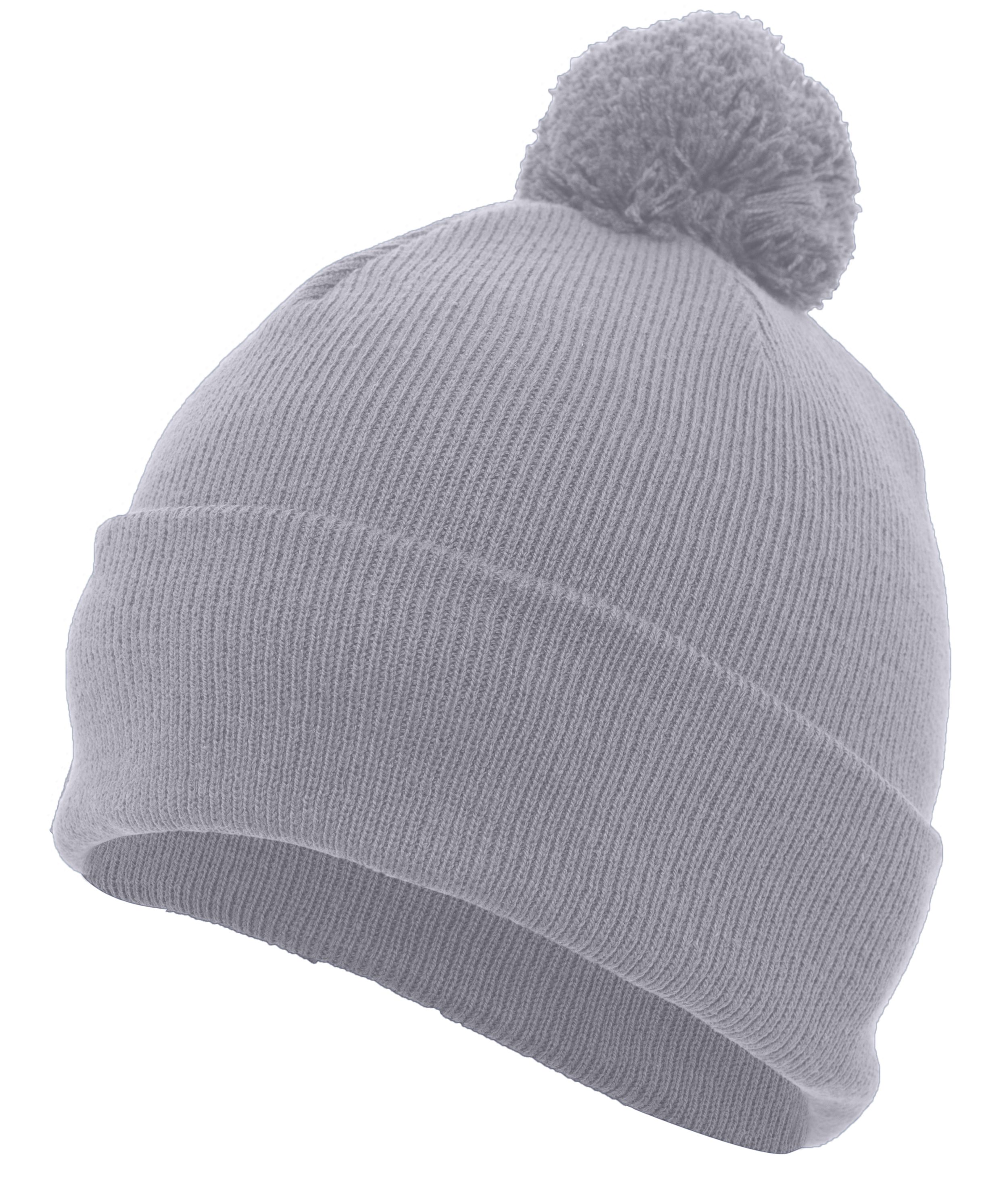 Knit Fold Over Pom-Pom Beanie 2