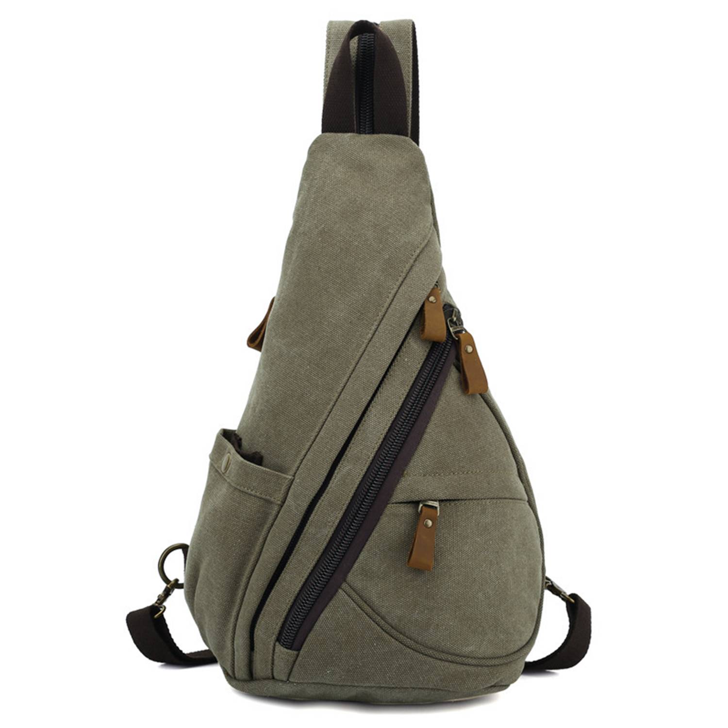 Canvas Small Crossbody Backpack Casual Daypack for Men Women 4