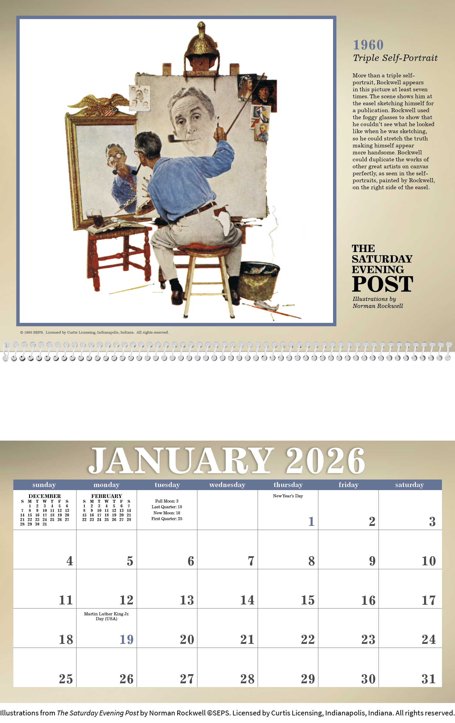 Triumph® Calendars The Saturday Evening Post Illustrations by Norman Rockwell Calendar 40