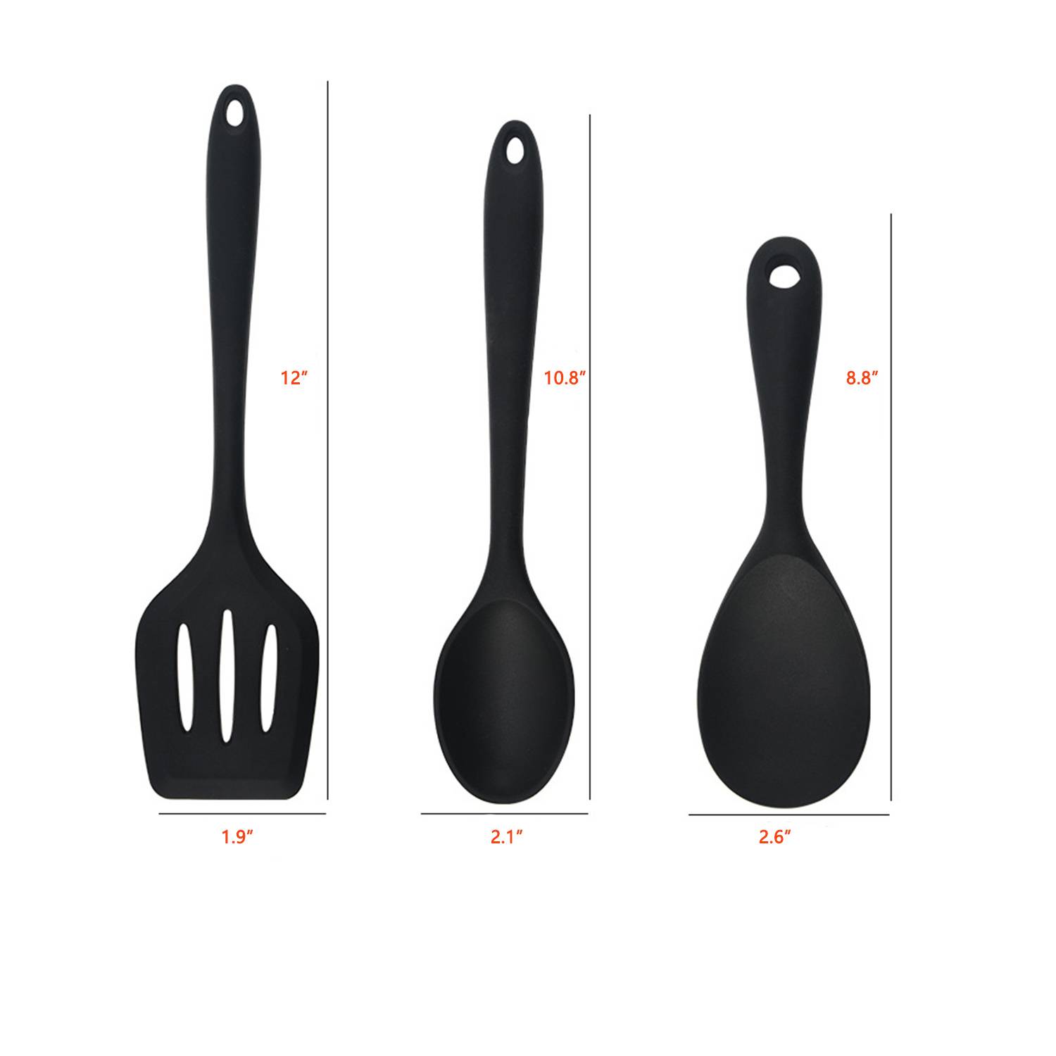 6-Piece Silicone Kitchen Utensil Set with Holder 3