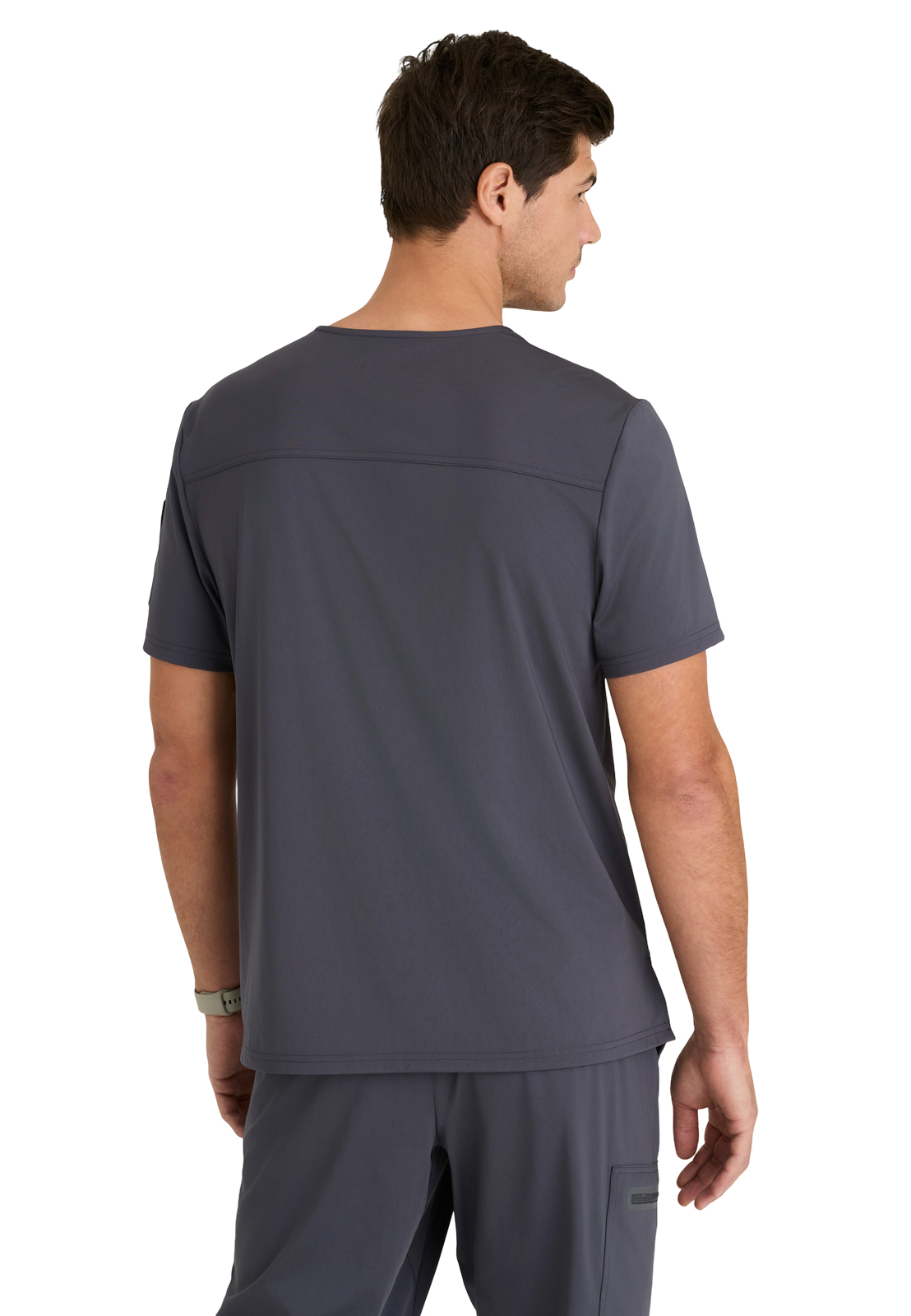 Grey's Anatomy Knit Stretch - Men's Two-Pocket V-Neck Clarity Scrub Top 7