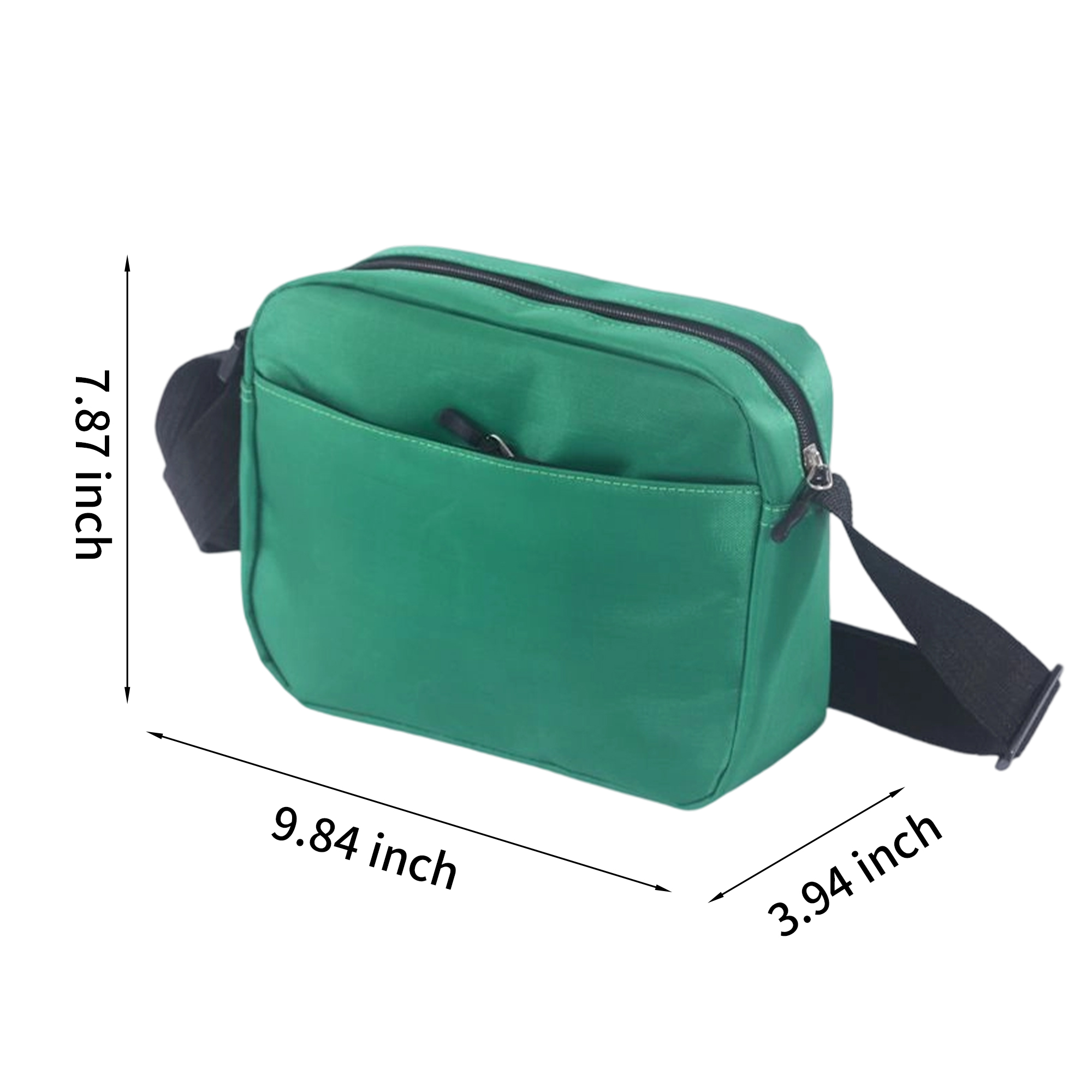 Waterproof Nylon Crossbody Fanny Pack 9.84" x 3.94" x 7.87" 7
