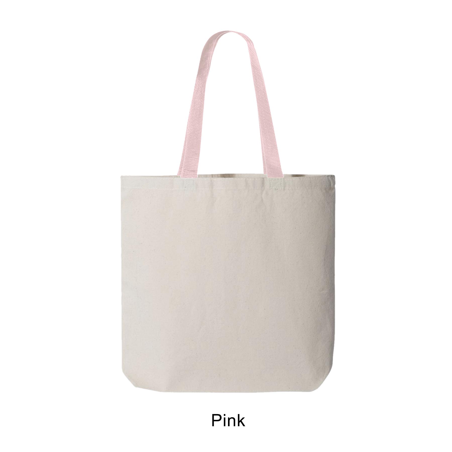 12 oz. Cotton Canvas Tote with Color Handle 6