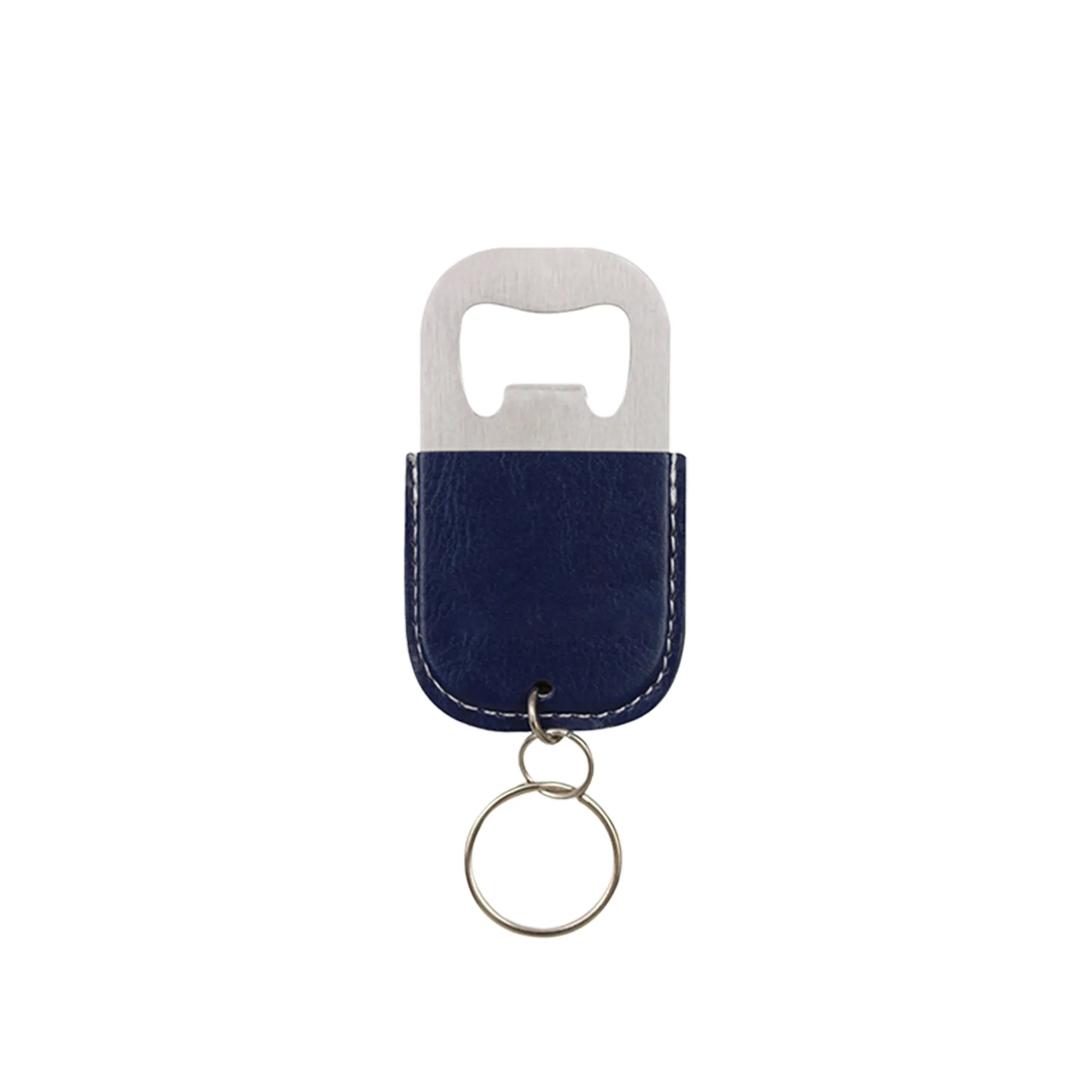 MOQ100 PU Stainless Steel Bottle Opener Keychain 5