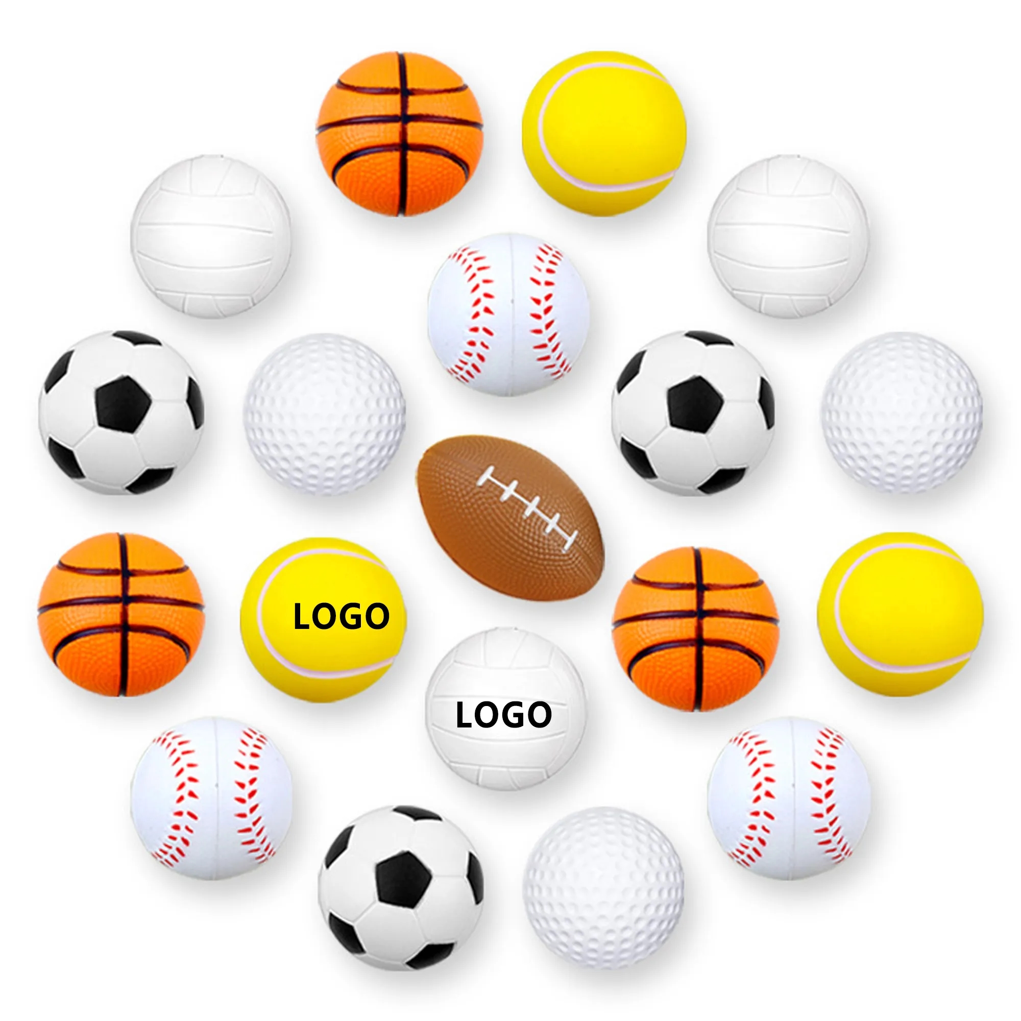 PU Foam Sports Ball Stress Reliever