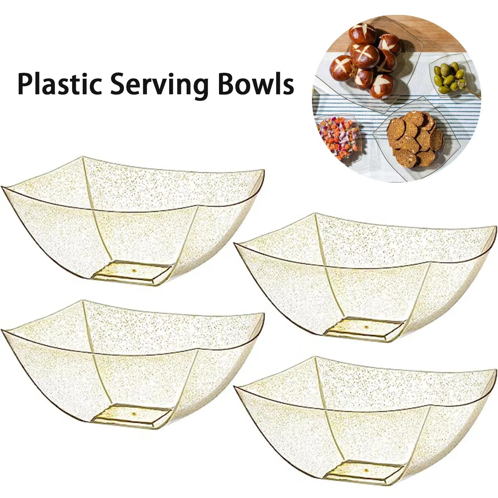 Square Plastic Serving Bowl Salad Bowl 2
