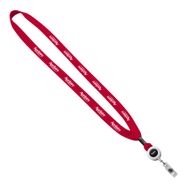 5/8" New Polyester "Shoelace" Lanyard with Retractable Badge Reel 57