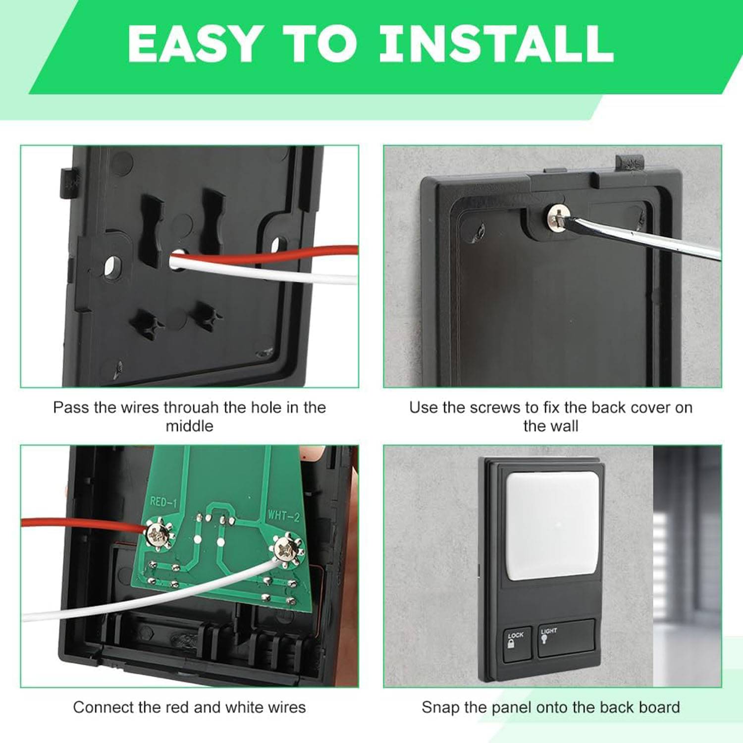 Wireless Multi-Function Universal Garage Door Control Panel 5