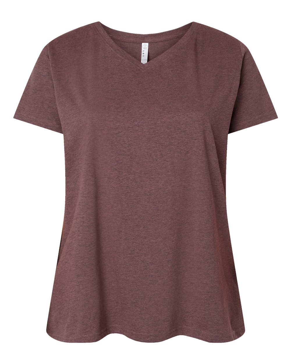 Women's Curvy Collection Fine Jersey V-Neck Tee - 3817 80