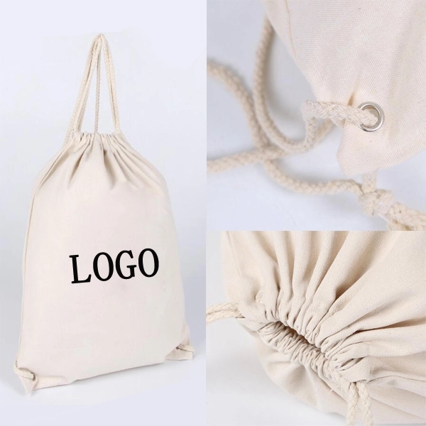 Cotton Drawstring Backpack - 8 oz. 5