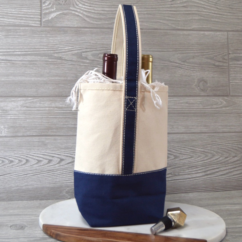 OEM Canvas Wine Tote Bag, custom tote bag with logo imprint 2