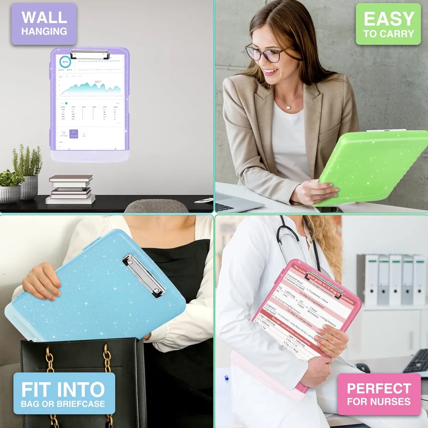 Glitter Clipboard with Storage 2