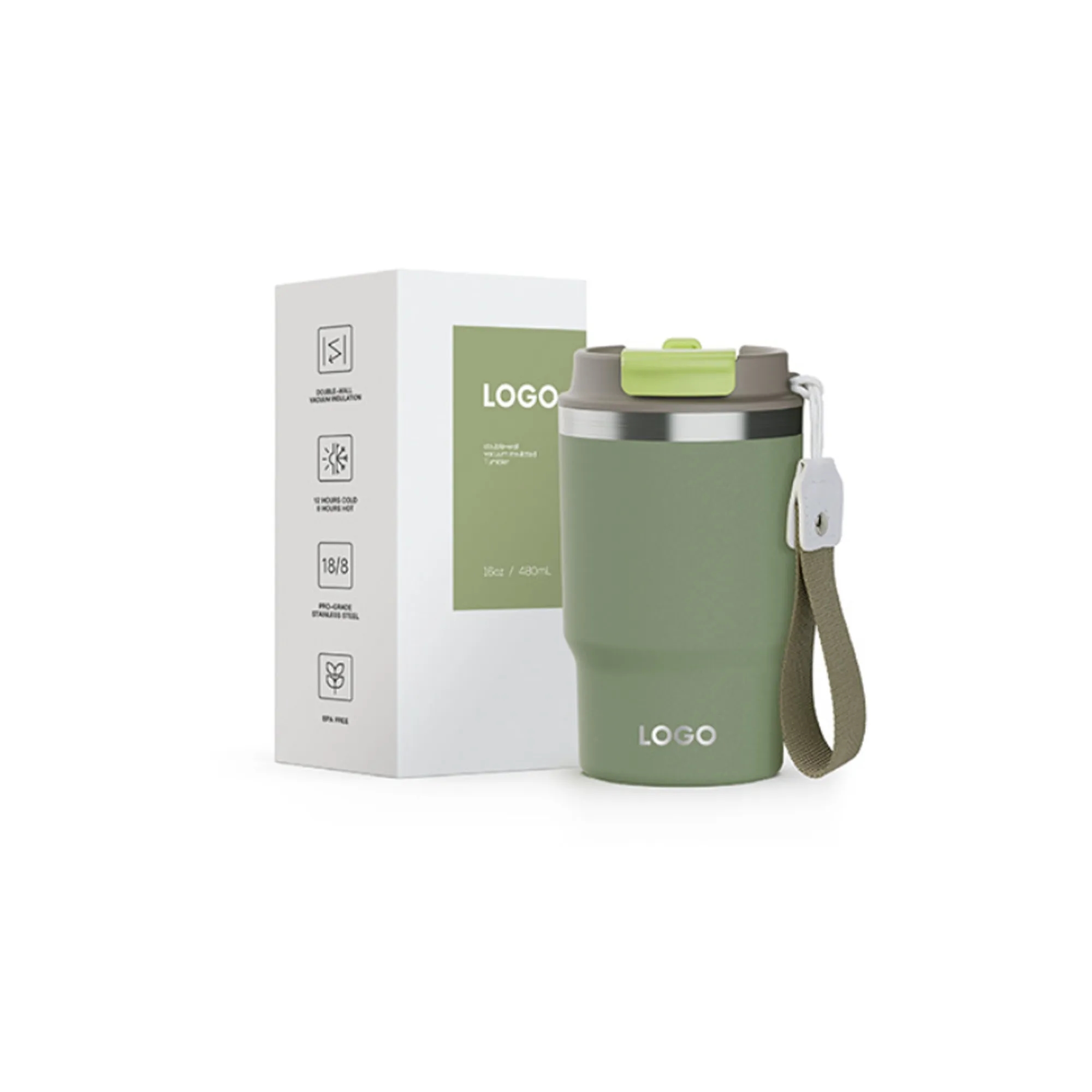 16 oz Stainless Steel Vacuum Coffee Mug 2
