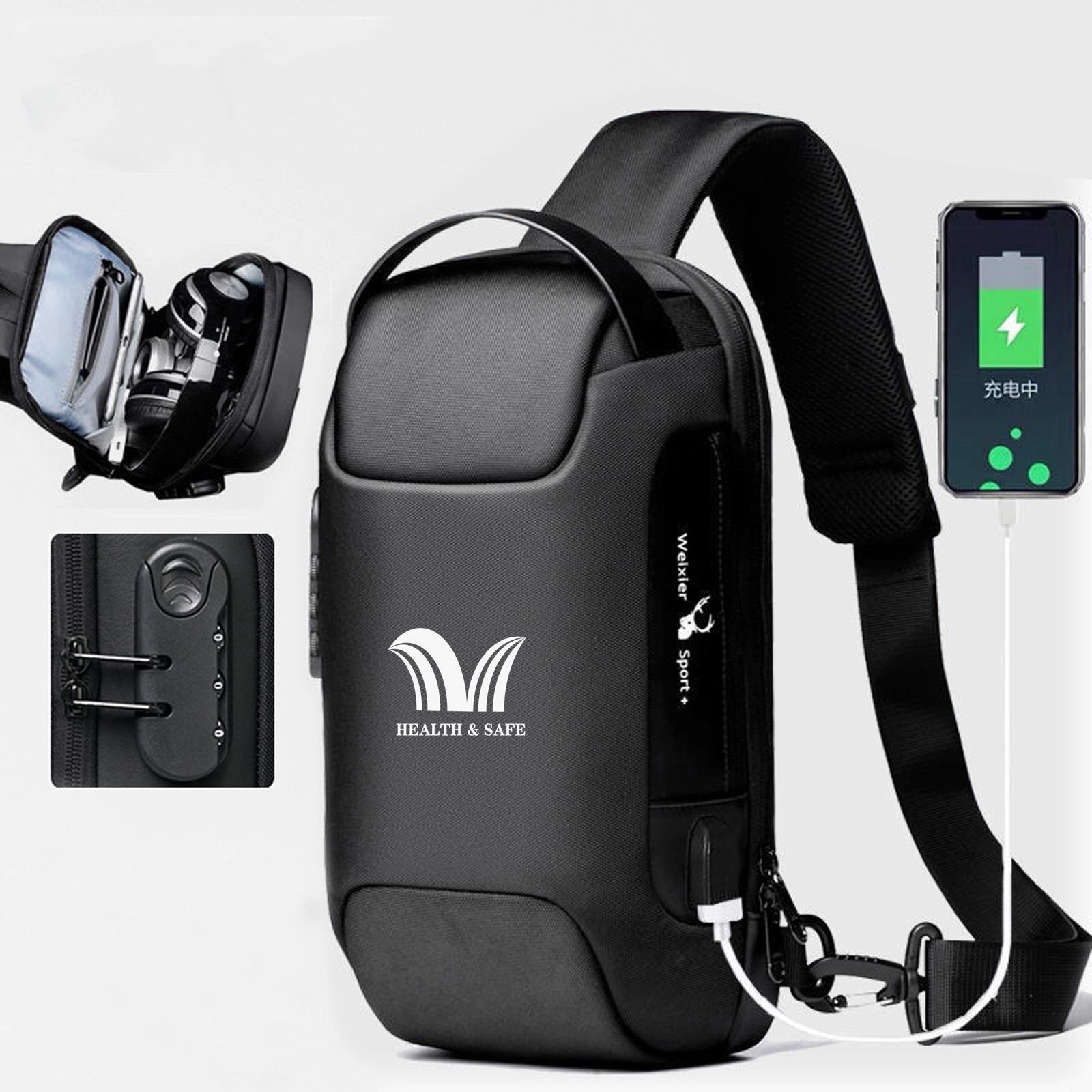 Anti-Theft Men'S Chest Bag 2