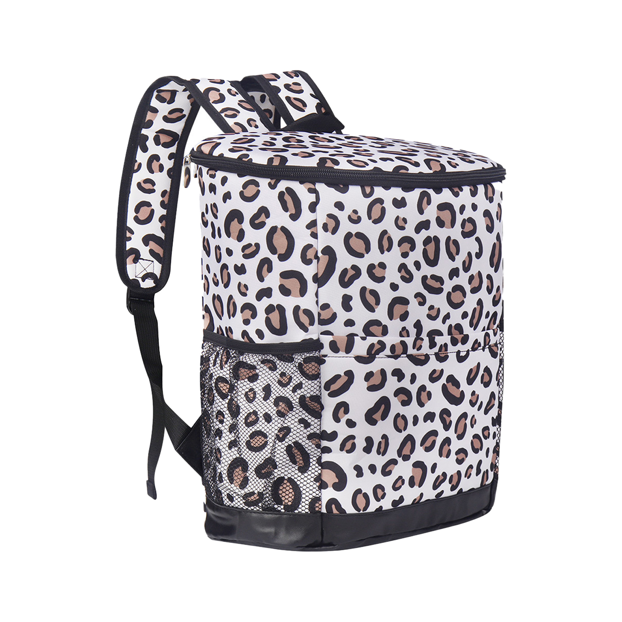 Oxford Leopard Print Double Shoulder Insulated Picnic Bag 3