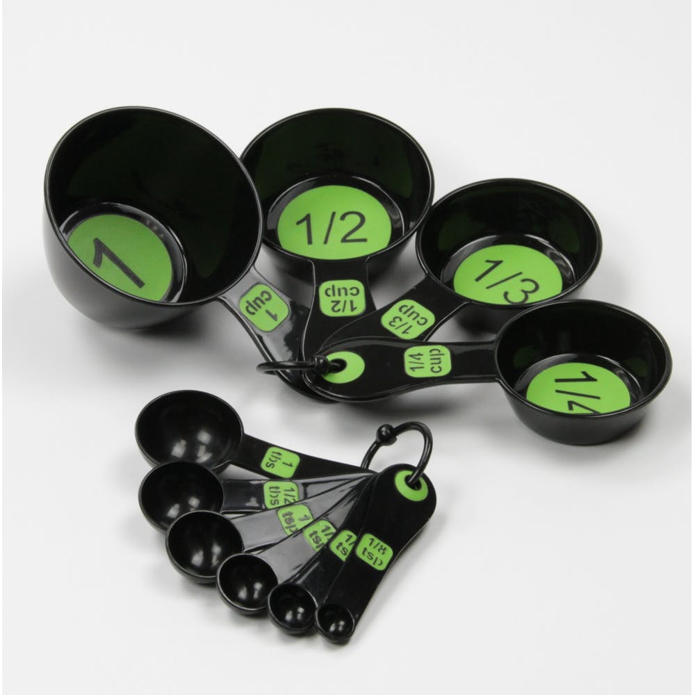 Measuring Cups & Spoon Sets - 10 Piece Large Print Green 2
