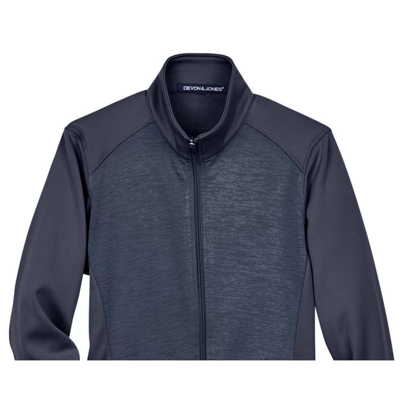 Devon & Jones Ladies' Newbury Colorblock Mélange Fleece Full-Zip 8