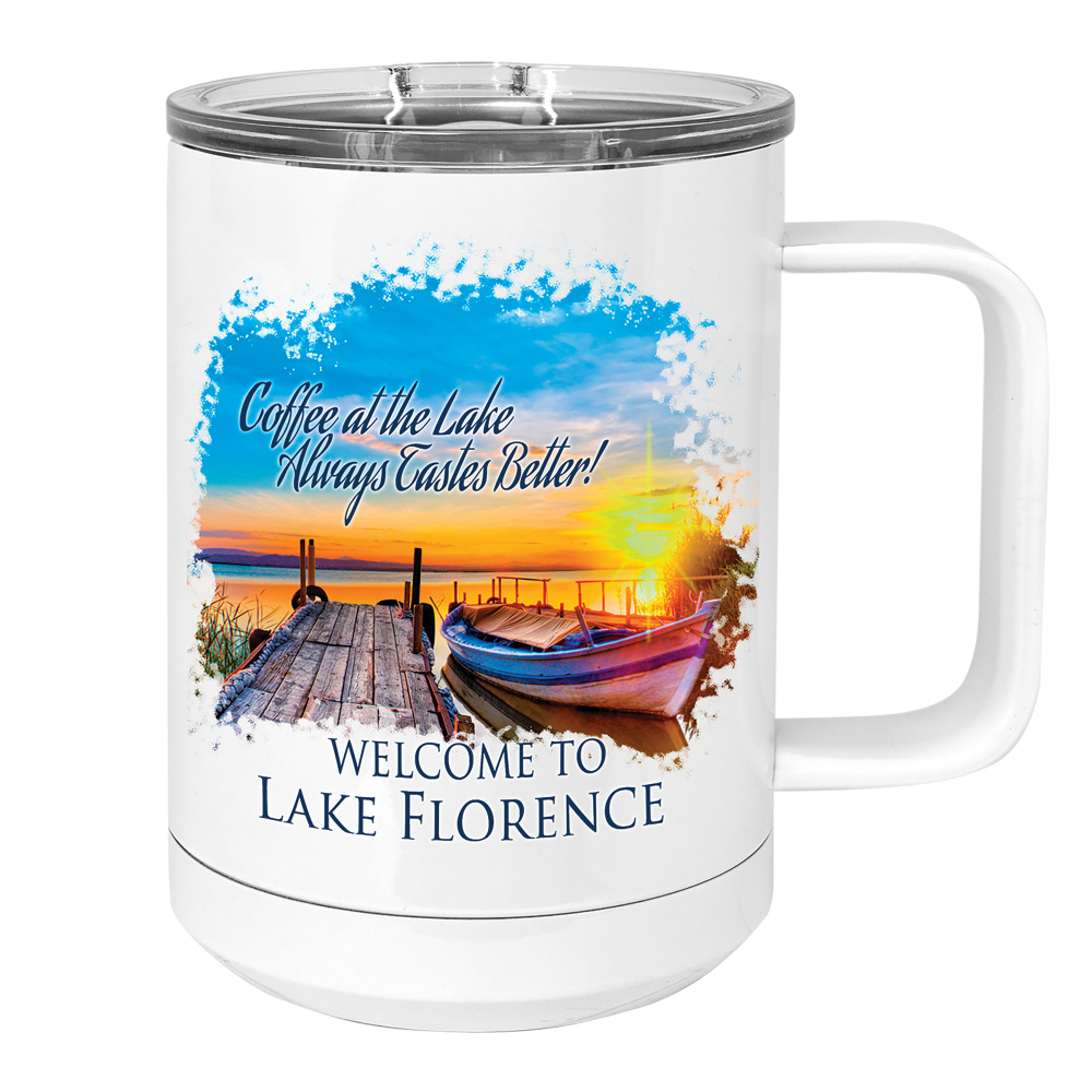 Sublimatable Full Color Photo Mug15 oz. White Vacuum Insulation w/Slider Lid 4