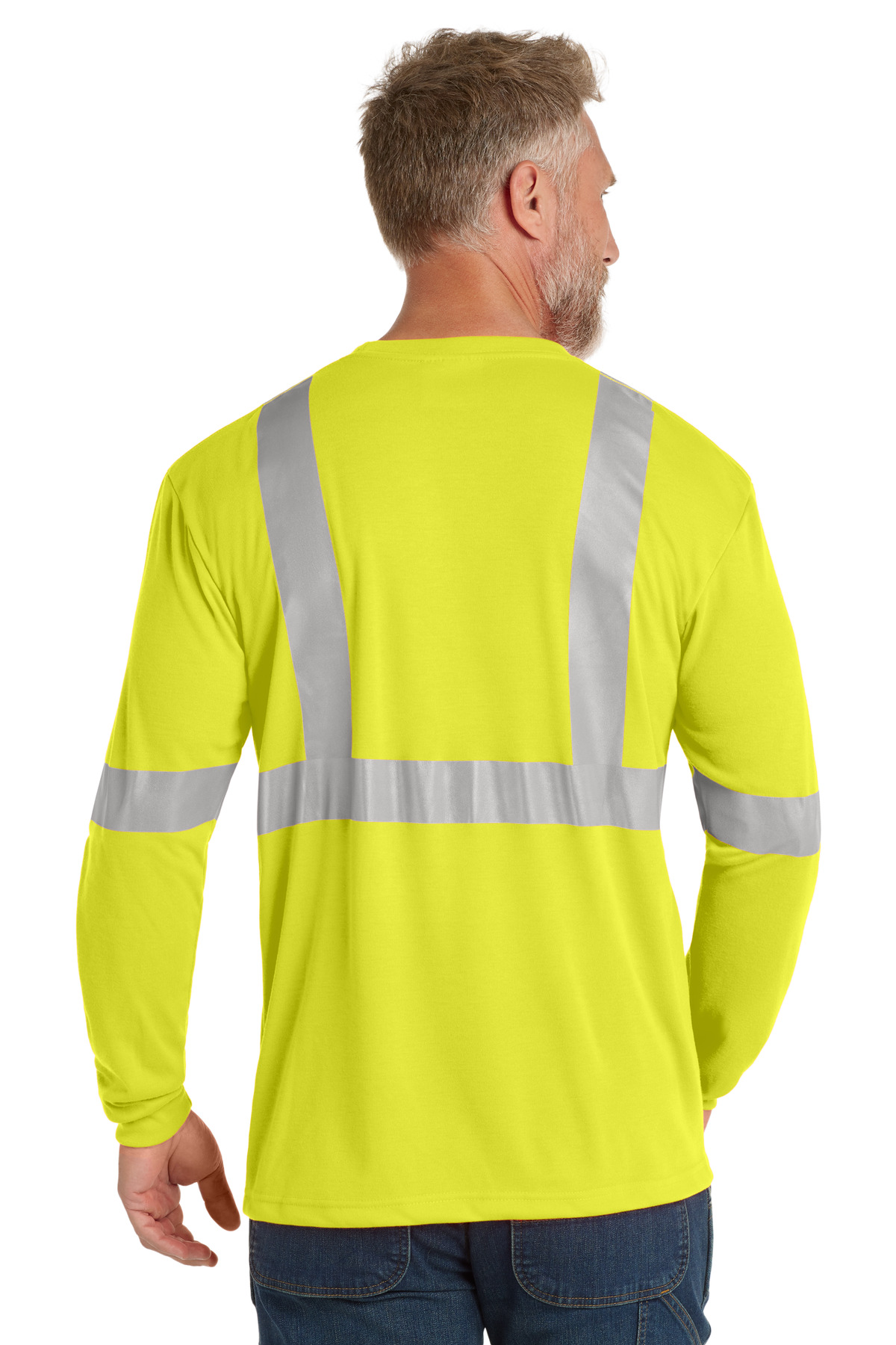 CornerStone ANSI 107 Class 2 Long Sleeve Safety T-Shirt. CS401LS 12
