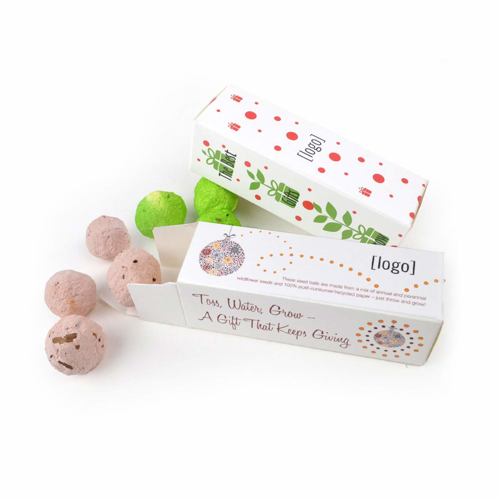 Holiday Cardstock Gift Box with 4 Bombs inside 4