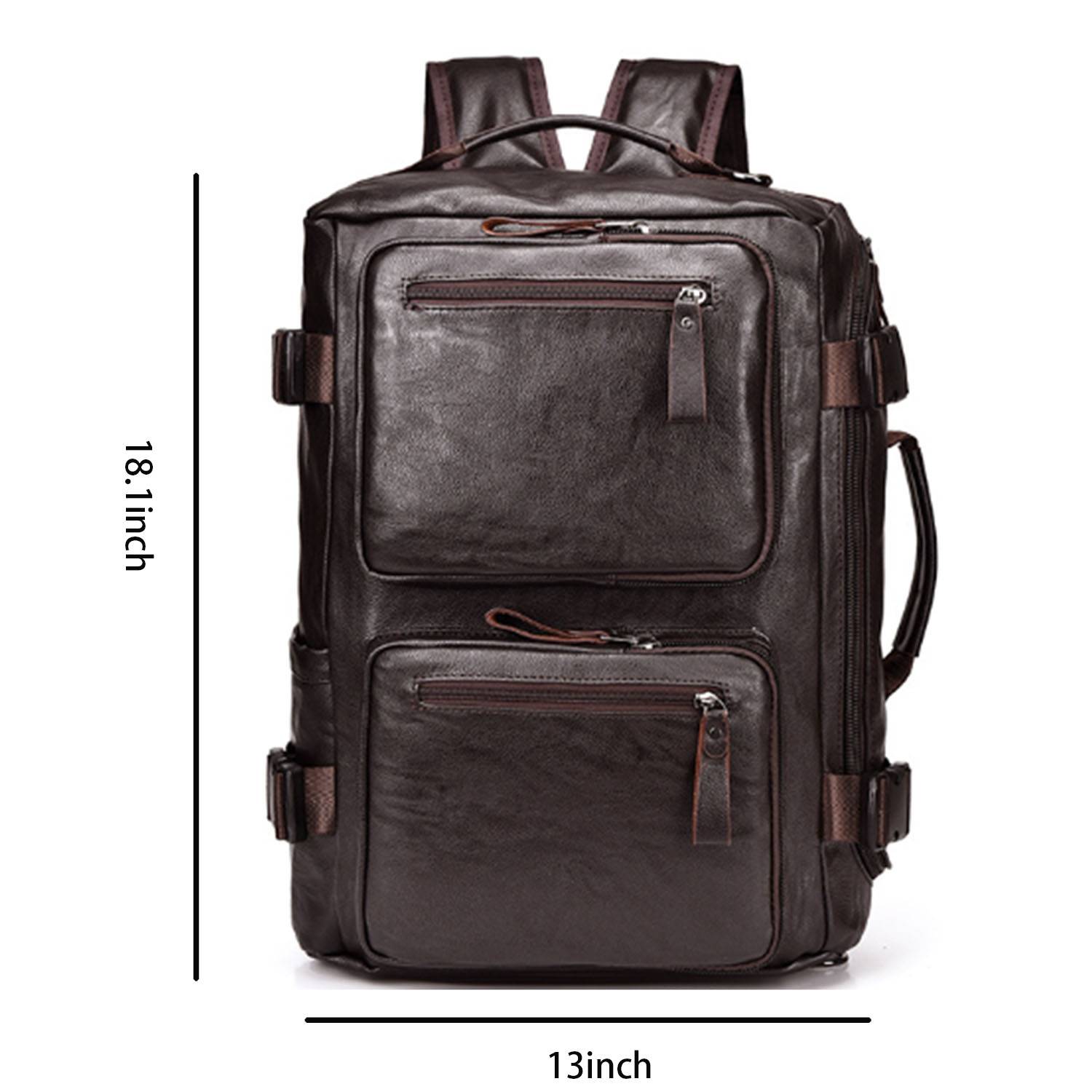 PU Leather Multi-functional Travel Backpack 2