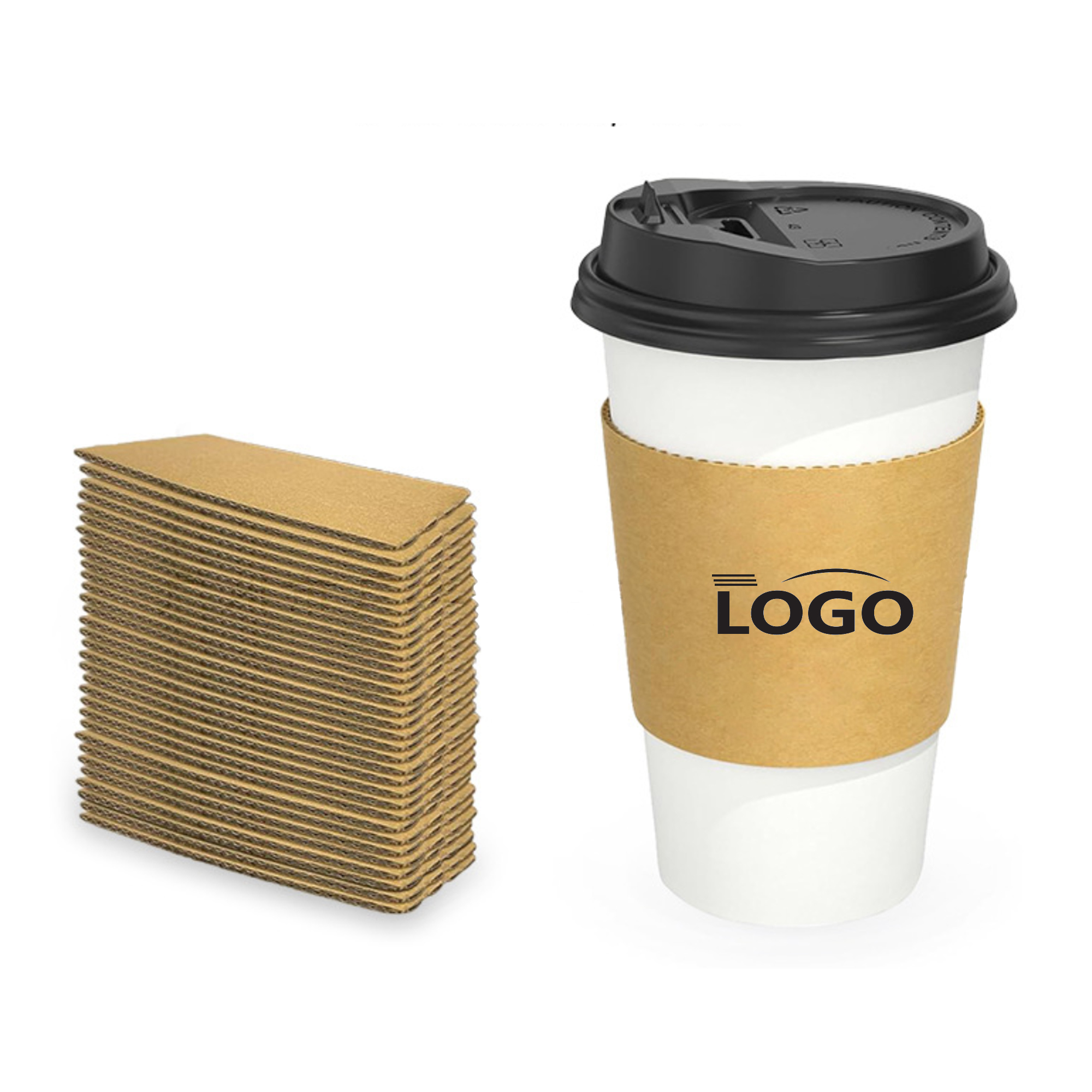 Kraft Paper Coffee Cup Sleeves 2