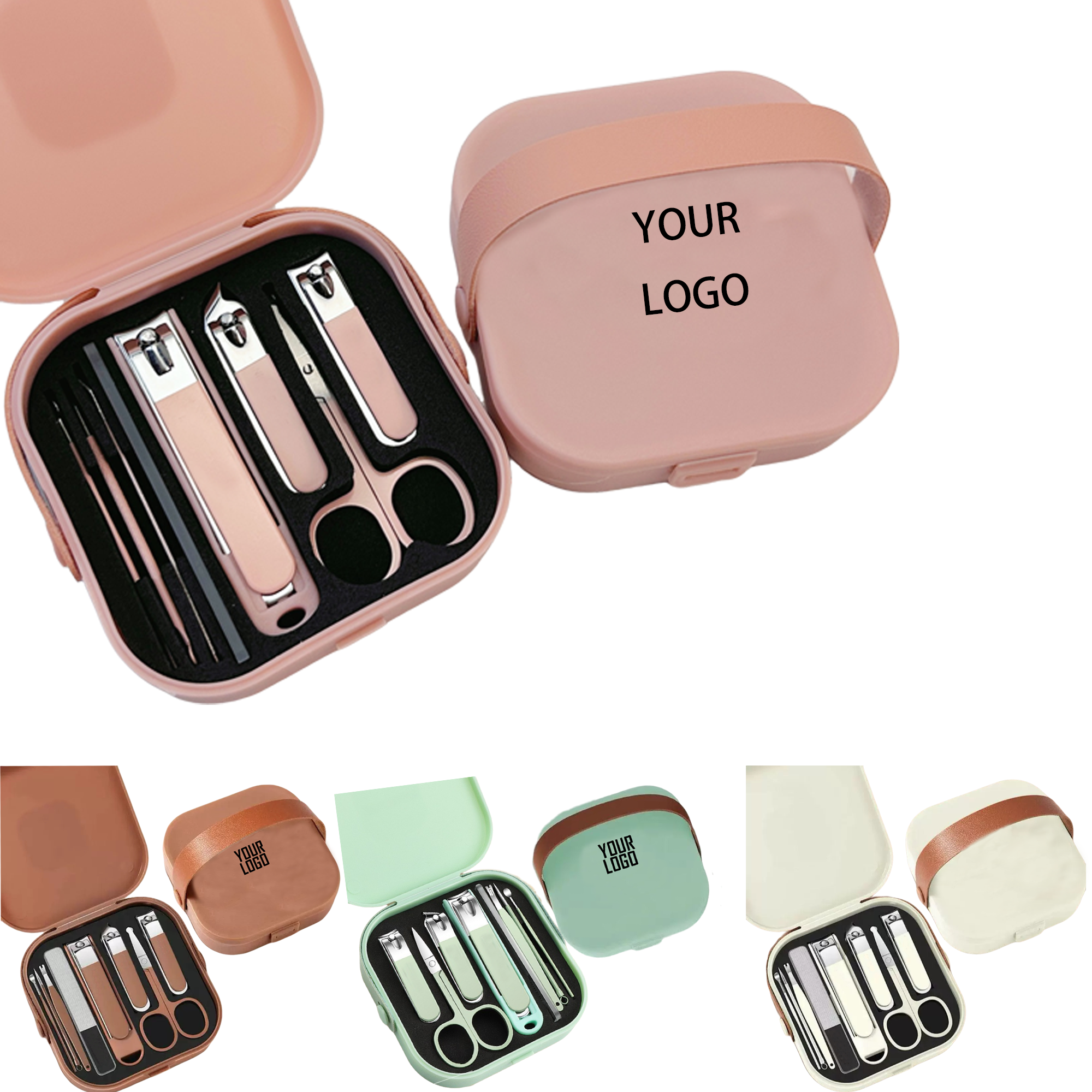 MOQ 20 PCS Portable Nail Clippers with Splash-Proof Case 2