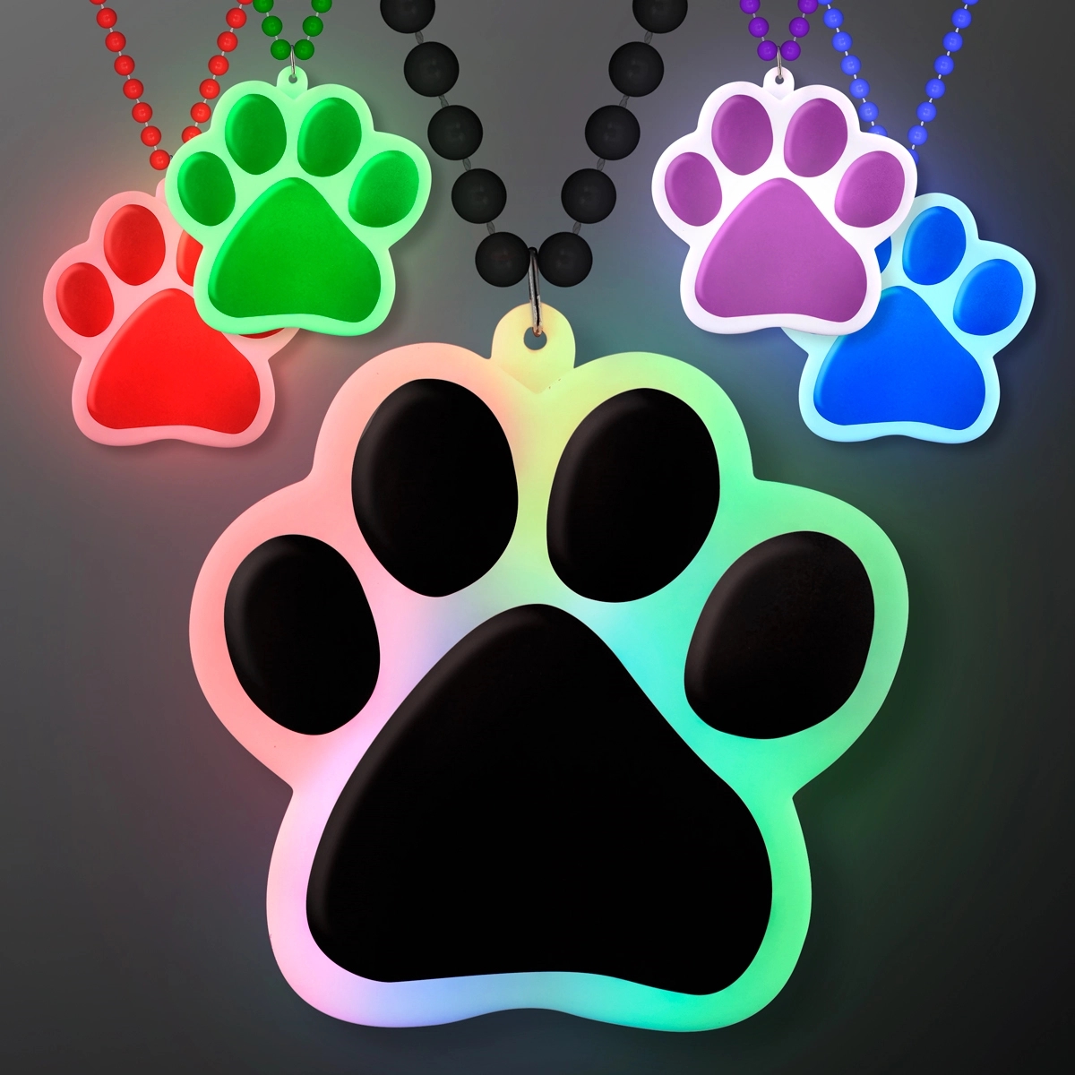 Light Up Paw Print Necklace 9