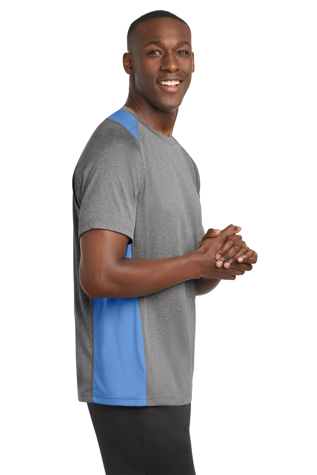 Sport-Tek Heather Colorblock Contender Tee. ST361 84