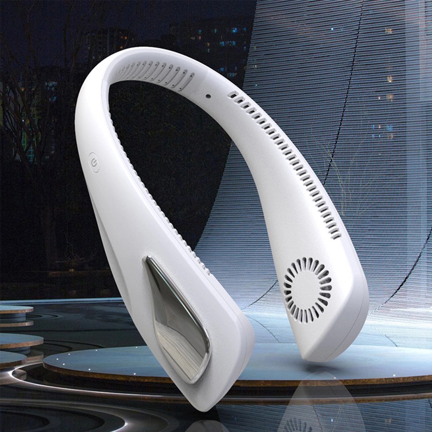 Usb Leafless Silent Cooling Hanging Neck Small Fan 5