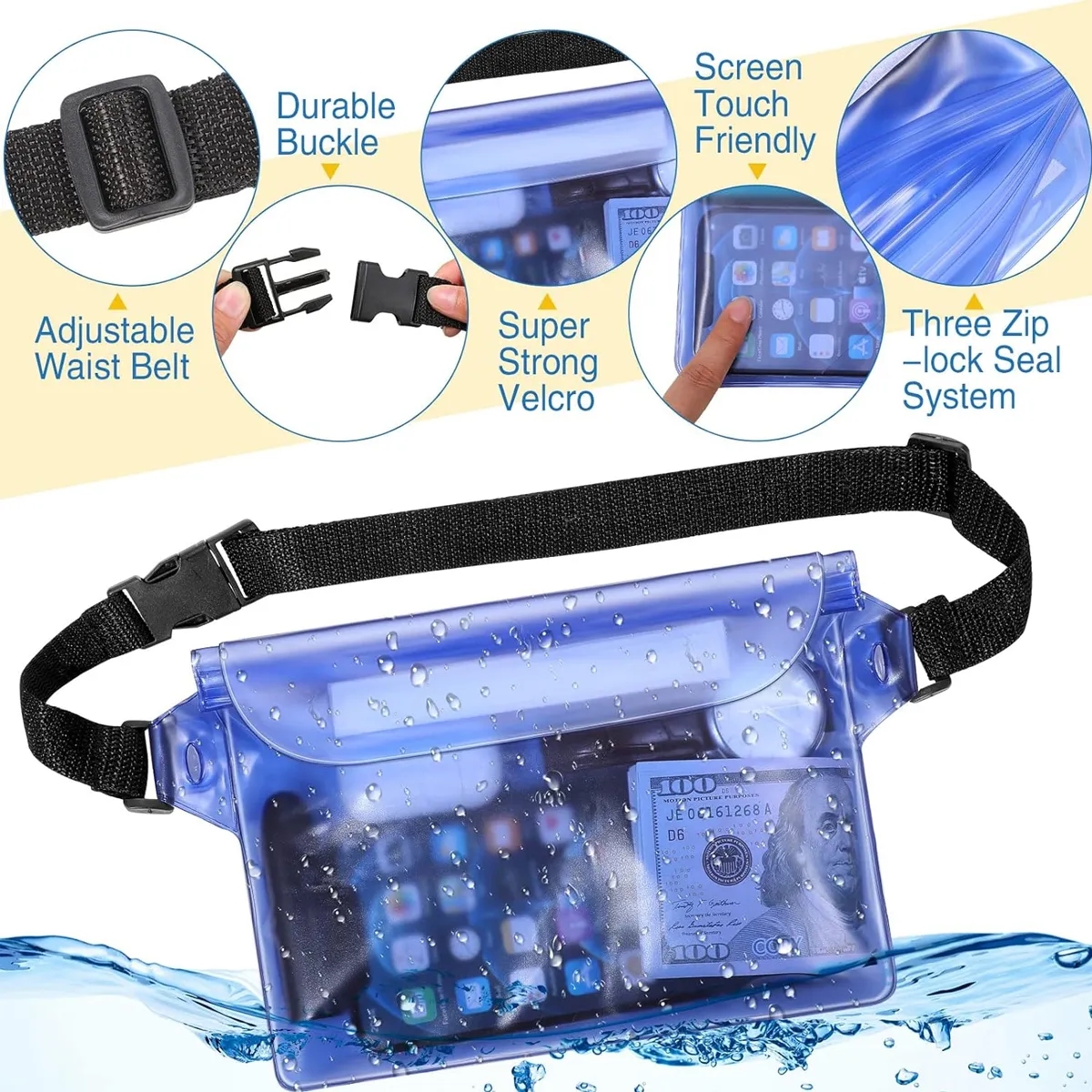 Waterproof Pouch Bag Phone Fanny Pack 3