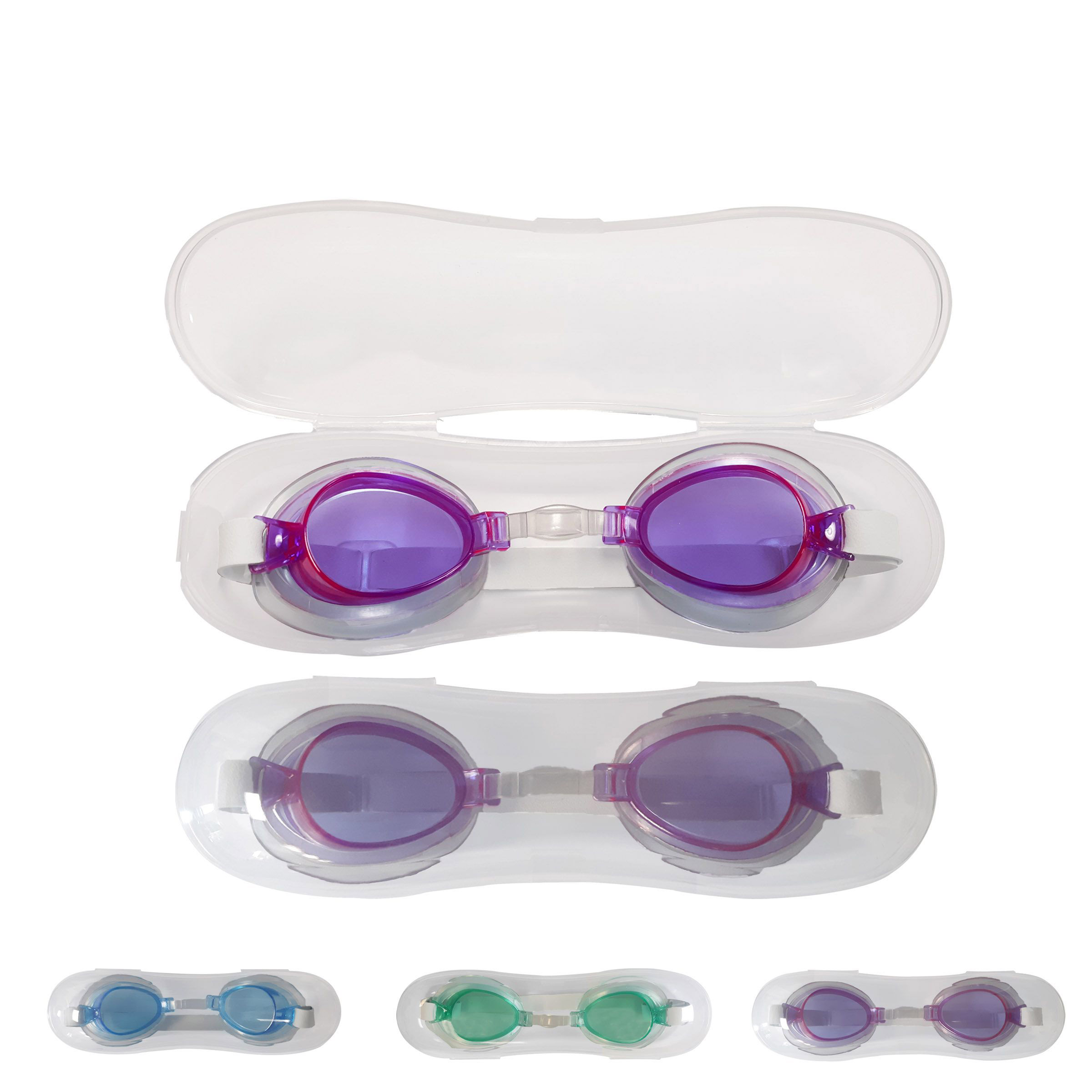 Deluxe Adult Swim Goggles With Case 9