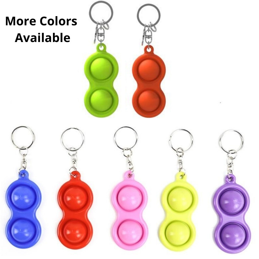 Economy Mini Pop-It Fidget Keychain W/ Imprinted Tag 4