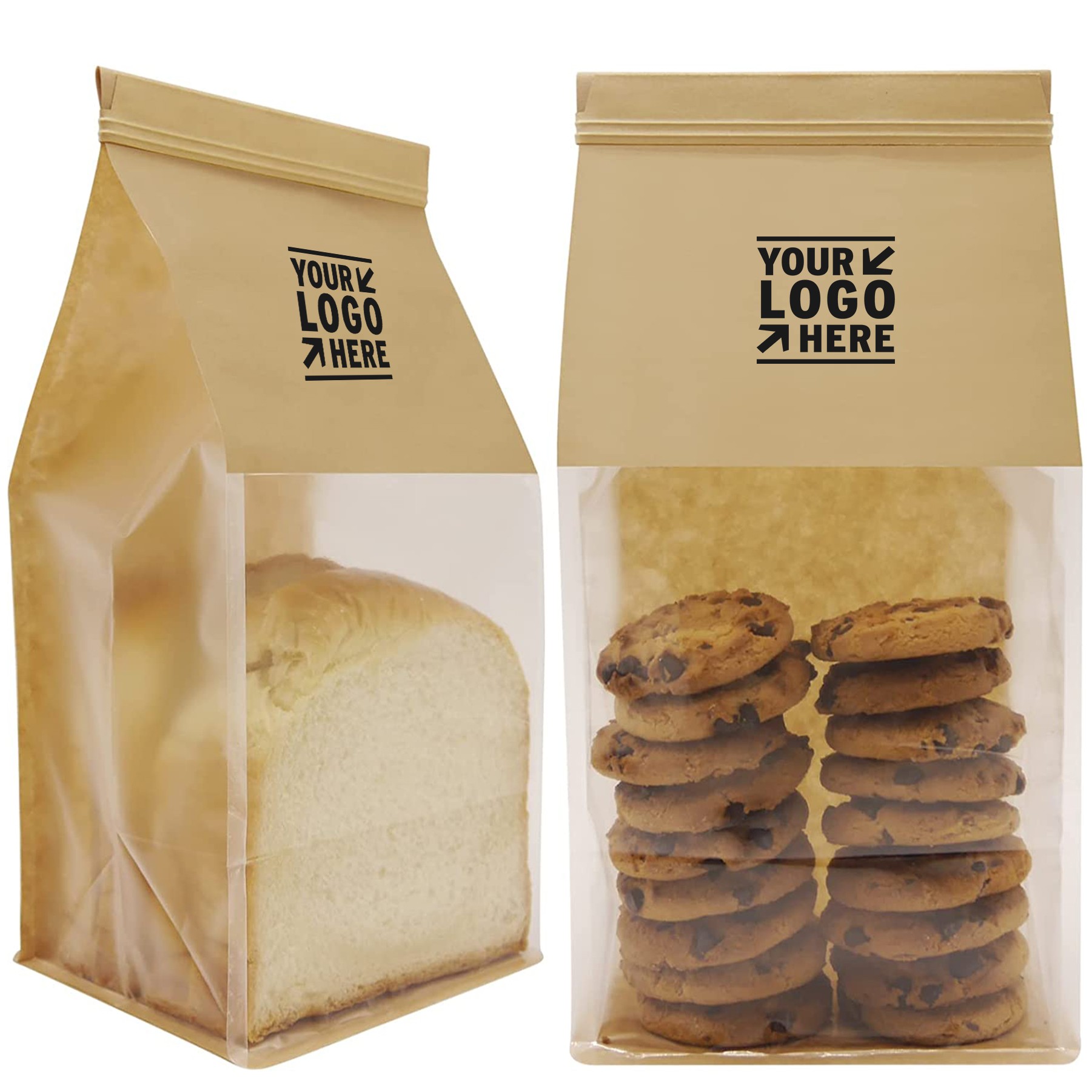 5.1 x 4.3 x 11 Inches Bakery Bag with Window 3