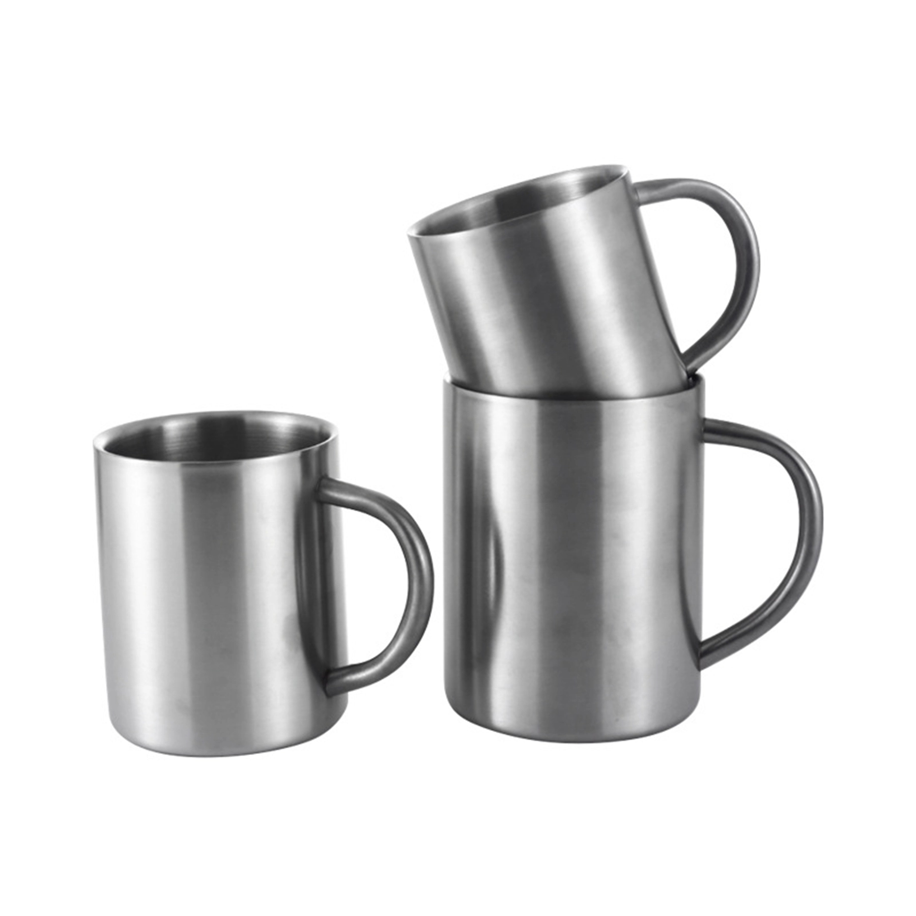 10 oz Stainless Steel Double-Wall Coffee Mug with Handle – Insulated Metal Camping Cup 8