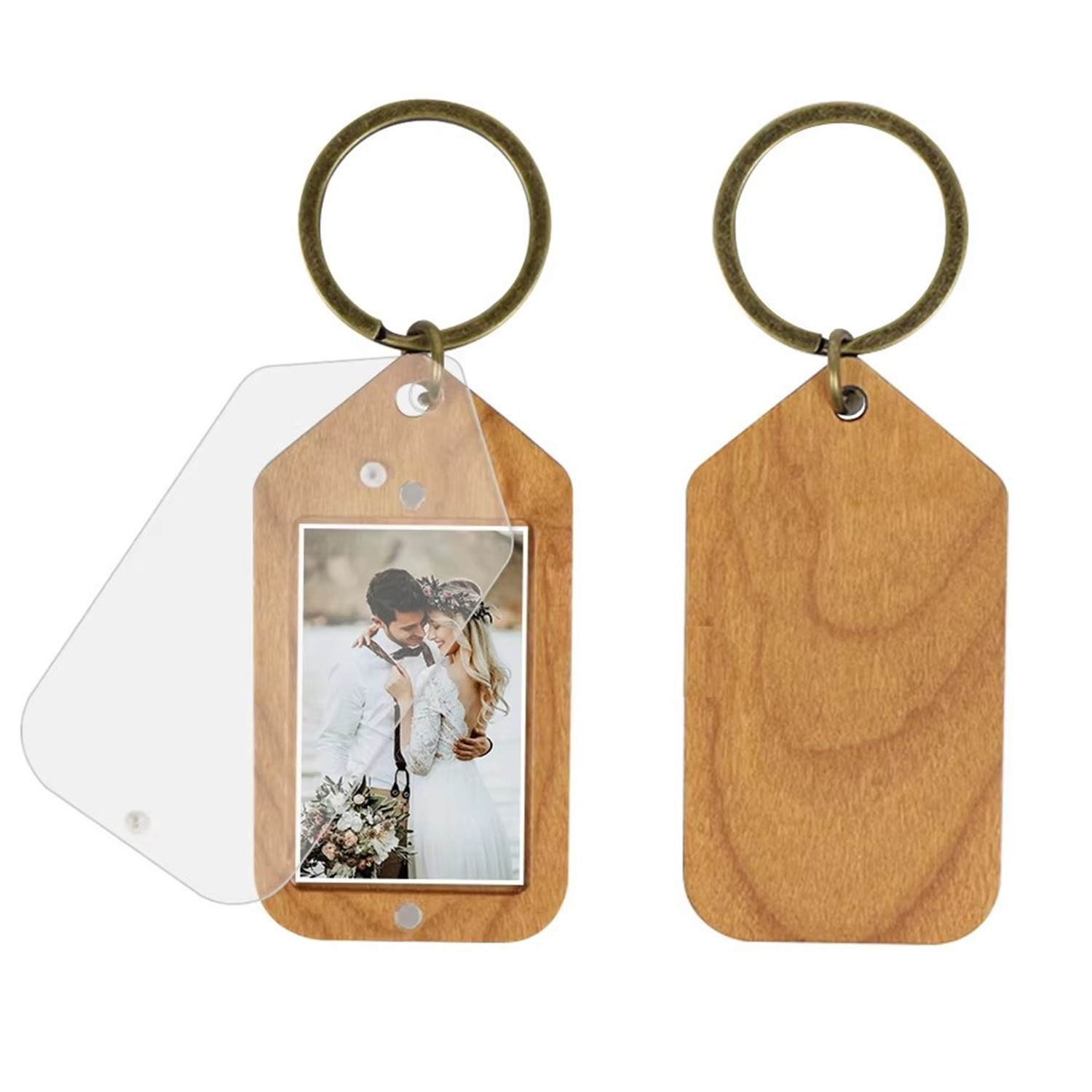 Acrylic-Wood Photo Keychain 3