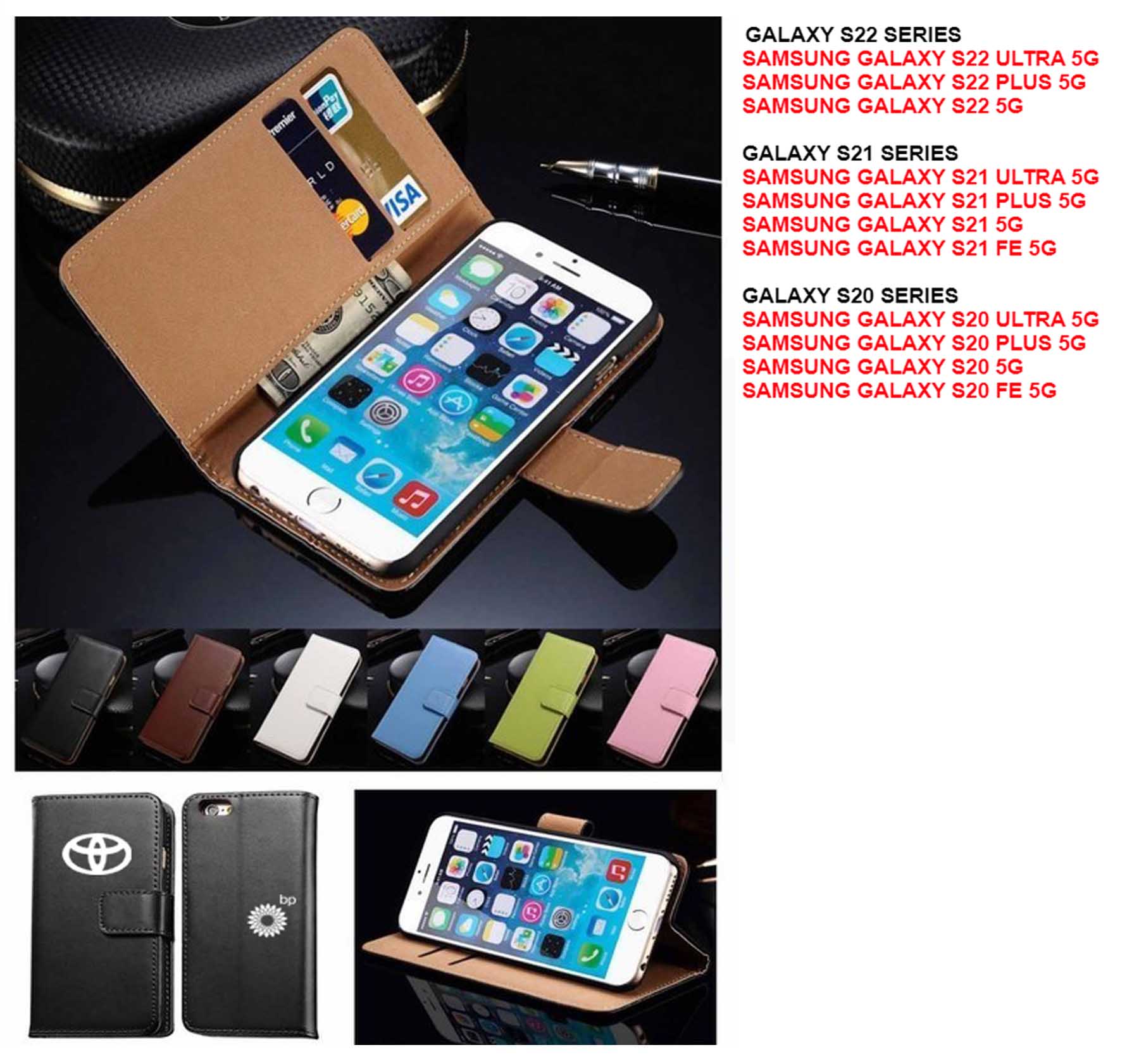 iBank ® Galaxy Leatherette Case for S26, S25, S24, S23, S23FE, S23Plus,S23Ultra 2