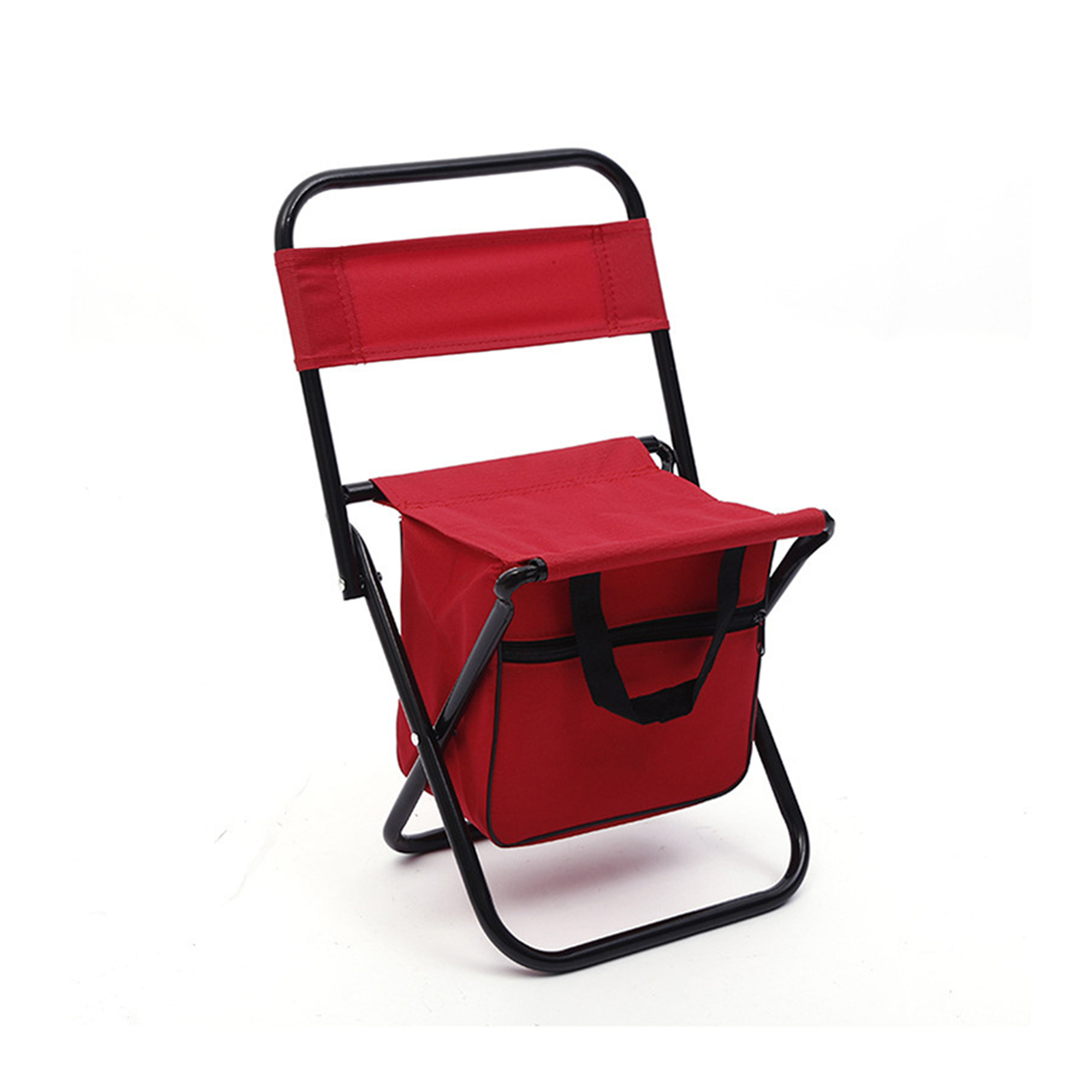 Folding Camp Chair With Insulated Cooler Bag 12.6" x 7.3" x 22.8" 7