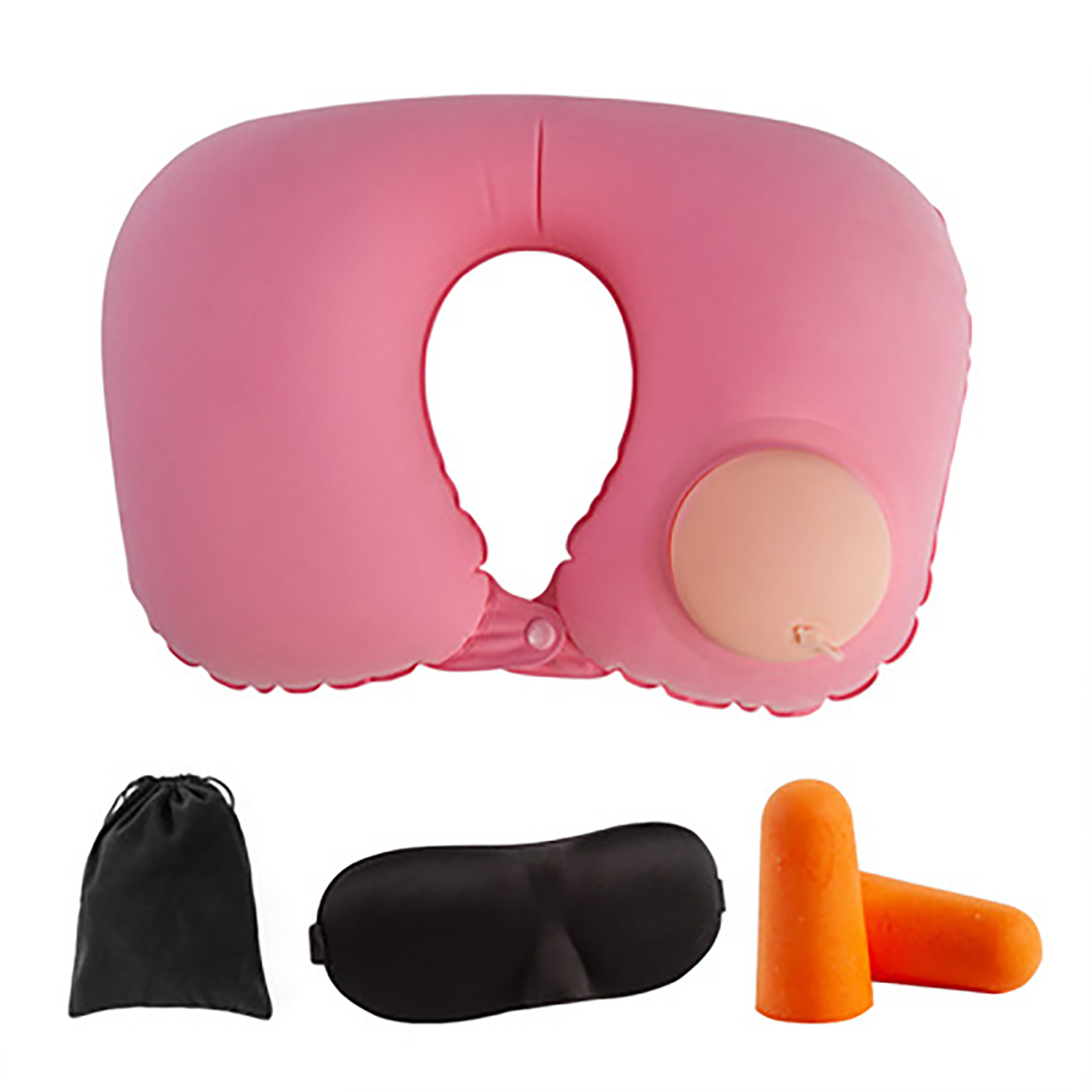 Travel Pillow Kit W/Ear Plugs & Eye Mask 3