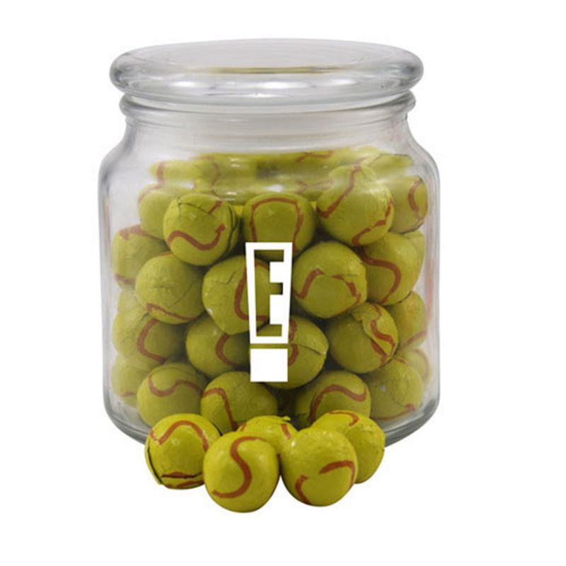 Jar with Chocolate Tennis Balls 1