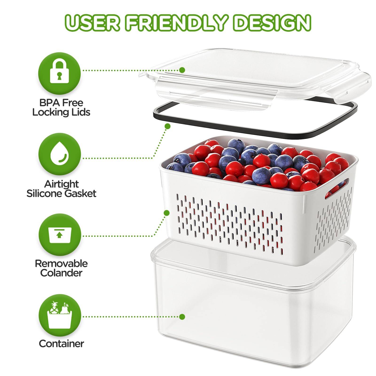 Portable Double-Layer Picnic Basket with Drain—Fridge Safe 5